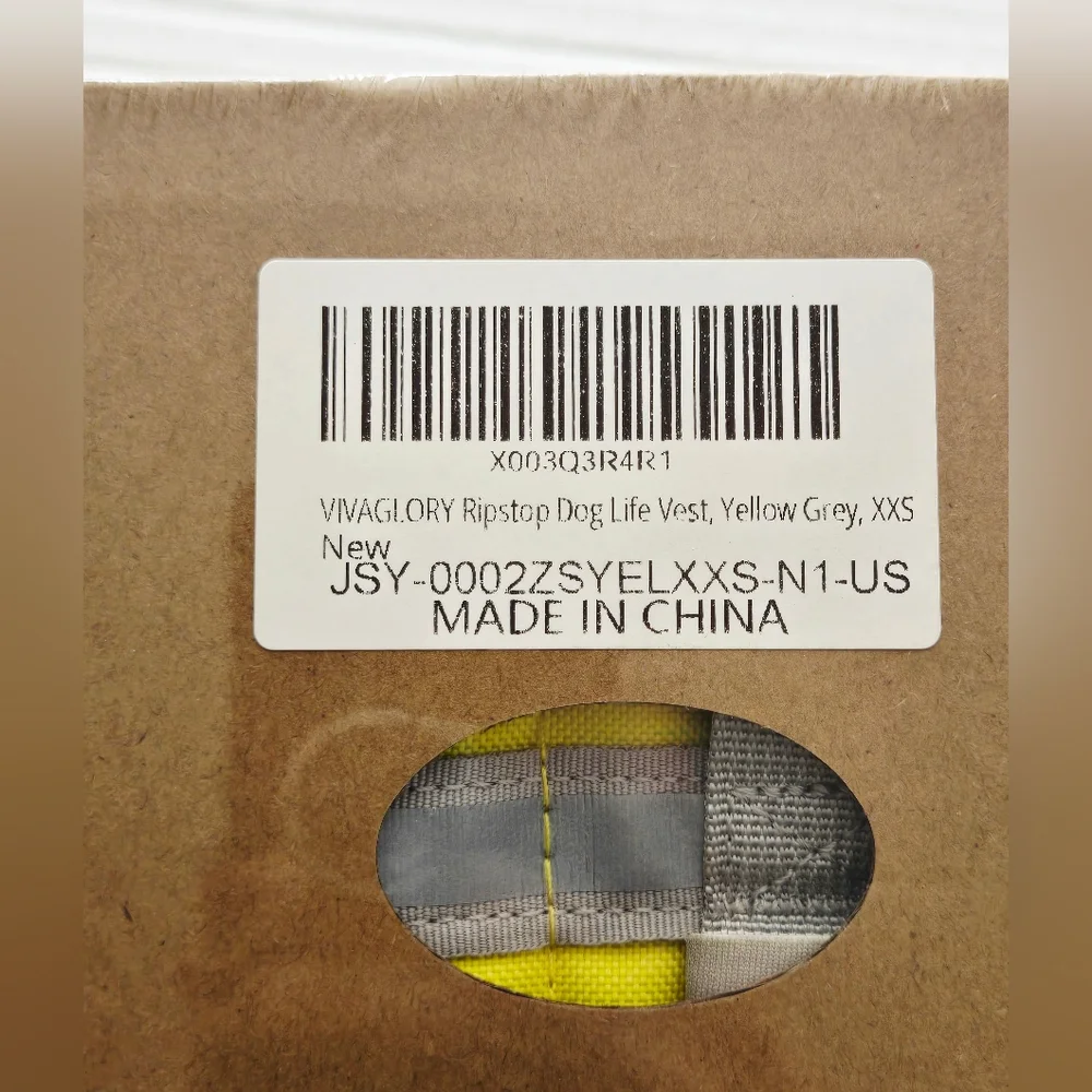 Ripstop Dog Swim Life Vest XXS Yellow Gray Safety Jacket‎